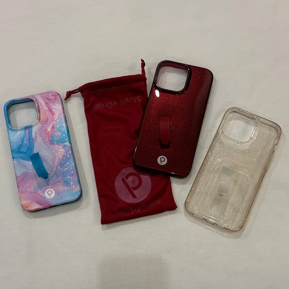 Loopy Case Set - Marble Blue, Red, Clear